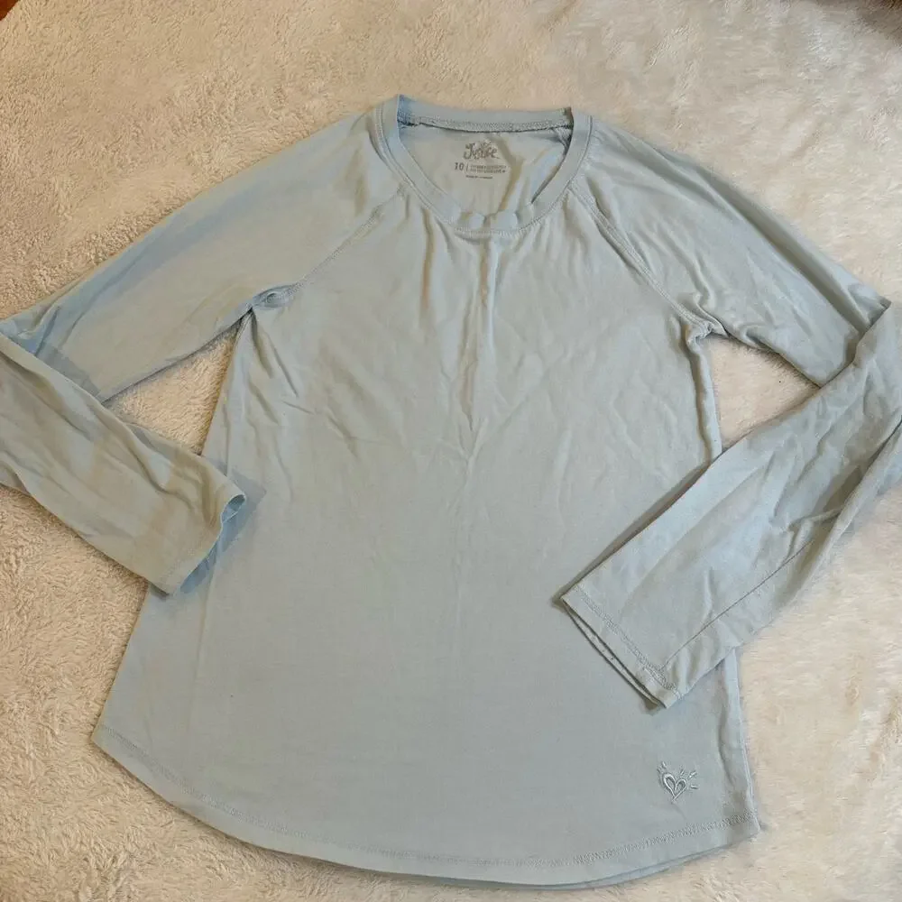Girls Light Blue Long Sleeve Tee sz 10